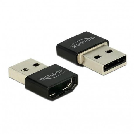 DeLOCK HDMI/USB-A USB graphics adapter Black, Silver