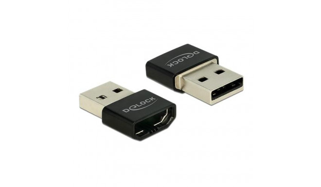 DeLOCK HDMI/USB-A USB graphics adapter Black, Silver