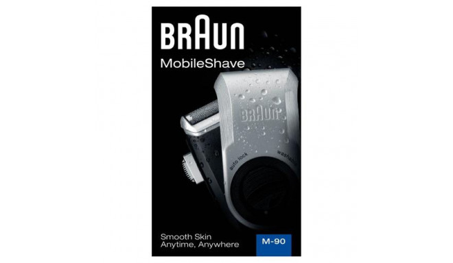 Braun MobileShave PocketGo M90 Blue, Silver