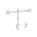 Equip 17"-32" Articulating Dual Monitor Desk Mount Bracket, White