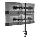 Equip 17"-32" Articulating Quad Monitor Desk Mount Bracket