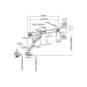Equip 17&quot;-32&quot; Dual Monitor Desk Mount Bracket