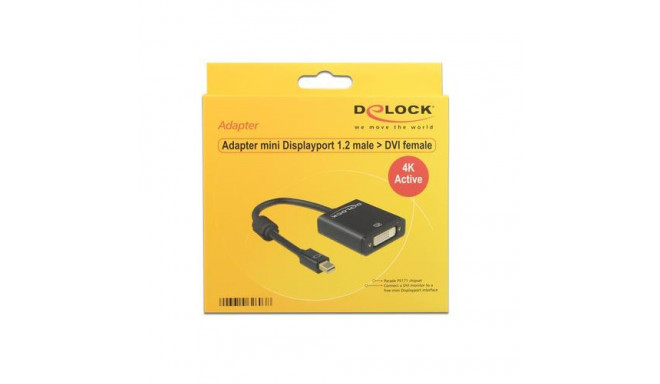 DeLOCK 62603 video cable adapter 0.2 m Mini DisplayPort DVI-I Black