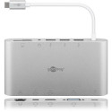 Goobay 62113 laptop dock/port replicator Wired USB 3.2 Gen 1 (3.1 Gen 1) Type-C Silver