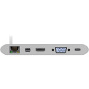 Goobay 62113 laptop dock/port replicator Wired USB 3.2 Gen 1 (3.1 Gen 1) Type-C Silver