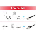 Equip Cat.6 S/FTP Patch Cable, 50m, Black