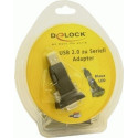 DeLOCK USB 2.0 to Serial Adapter serial cable Black USB Type-A DB-9