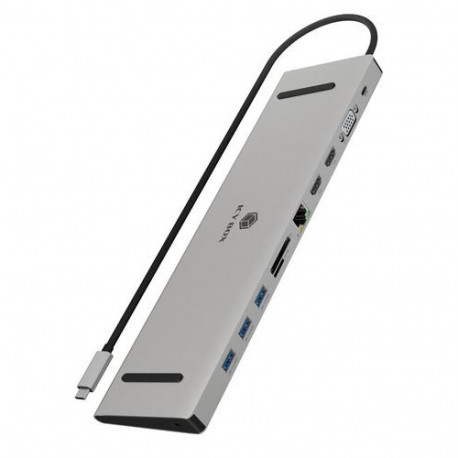 ICY BOX IB-DK2106a-CPD Wired USB 3.2 Gen 1 (3.1 Gen 1) Type-C Anthracite, Black