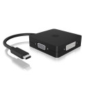 ICY BOX IB-DK1104-C USB graphics adapter 3840 x 2160 pixels Black ICY BOX IB-DK1104-C USB graphics adapter 3840 x 2160 pixels Black