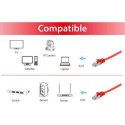 Equip Cat.6A U/FTP Flat Patch Cable, 3.0m, Red