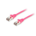 Equip Cat.6A S/FTP Patch Cable, Pink, 15m