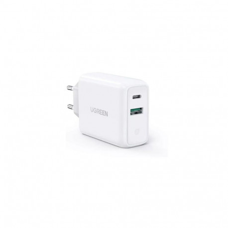 Ugreen 60468 mobile device charger Tablet, Telephone, Universal White AC Fast charging Indoor