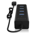 ICY BOX IB-HUB1409-U3 USB 3.2 Gen 1 (3.1 Gen 1) Type-A 5000 Mbit/s Black