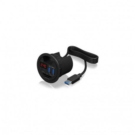 ICY BOX IB-HUB1404 socket-outlet Black