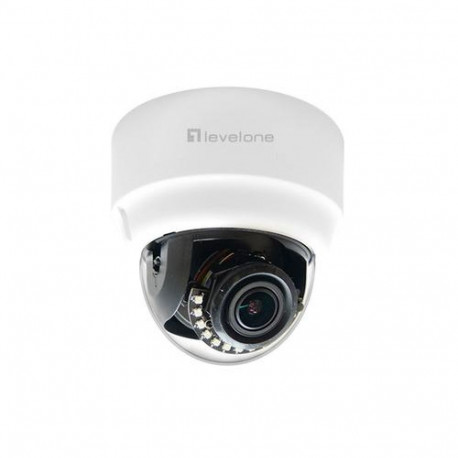 LevelOne HUBBLE Zoom Dome IP Network Camera, H.265, 3-Megapixel, 802.3af PoE, IR LEDs, 4.3X Optical 