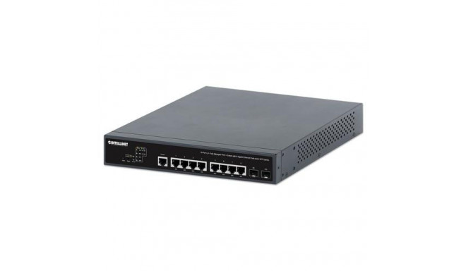 Intellinet 10-Port L2+ Fully Managed PoE++ Switch with 8 Gigabit Ethernet Ports and 2 SFP Uplinks
