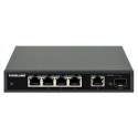 Intellinet 5-Port Gigabit Ethernet PoE+ Switch with SFP Port, Four PSE PoE Ports, IEEE 802.3at/af (P