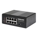 Intellinet 8-Port Gigabit Ethernet PoE+ Industrial Switch with PoE Passthrough, One PD PoE Port with