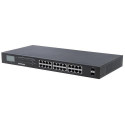 Intellinet 24-Port Gigabit Ethernet PoE+ Switch with 2 SFP Ports, LCD Display, IEEE 802.3at/af Power