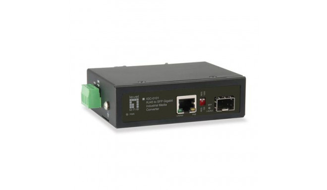 LevelOne RJ45 to SFP Gigabit Industrial Media Converter, 1 PoE Output