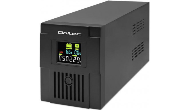 Qoltec 53771 uninterruptible power supply (UPS) Line-Interactive 2 kVA 1200 W 2 AC outlet(s)