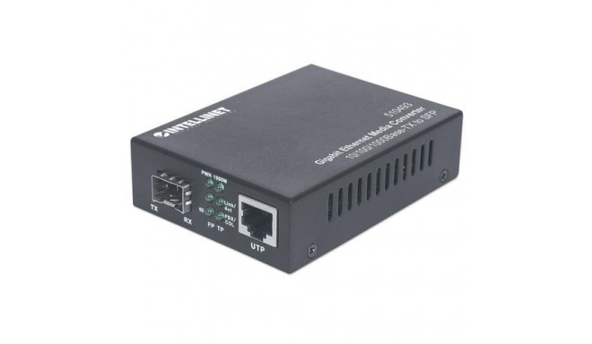 Intellinet Gigabit Ethernet to SFP Media Converter, 10/100/1000Base-Tx to SFP slot, empty