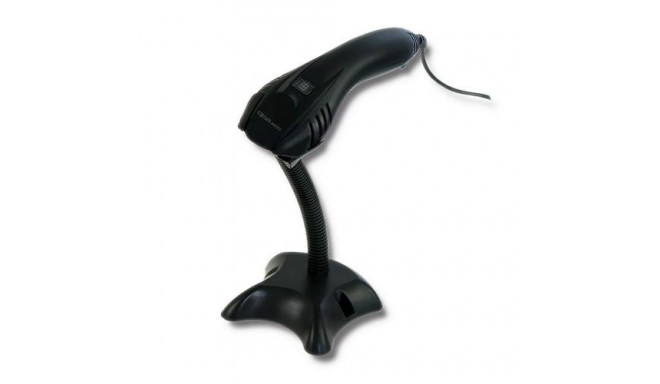 Qoltec 50861 barcode reader Handheld bar code reader 1D Laser Black