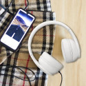 Qoltec 50845 headphones/headset Wireless Head-band Calls/Music USB Type-C Bluetooth White