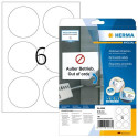 HERMA Removable labels A4 Ø 85 mm round white Movables/removable paper matt 150 pcs.