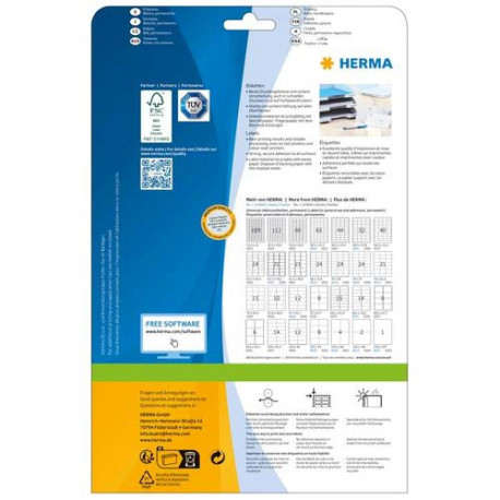 HERMA Labels Premium A4 70x50.8 mm white paper matt 375 pcs.