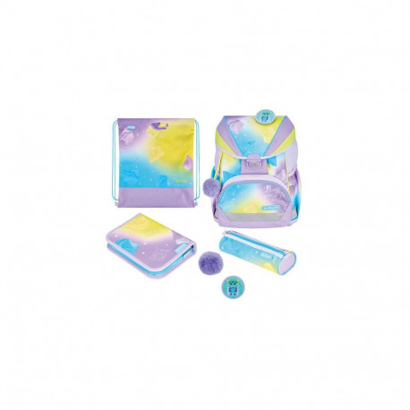 Herlitz UltraLight XL Plus Little Monster school bag set Girl Polyester Blue, Lilac, Yellow