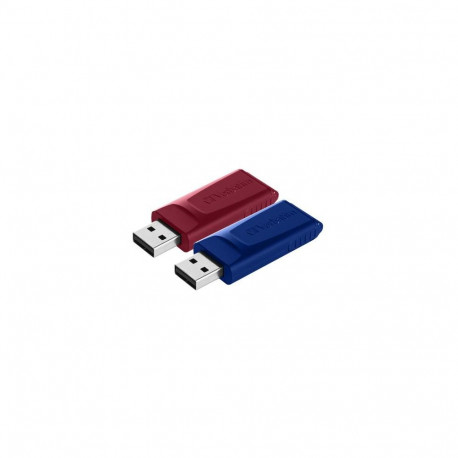 USB-Stick 2x 32GB Verbatim 3.2 Store'n GO Slider red &amp; blue