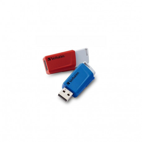 Verbatim Store 'n' Click - USB 2.0 Drive 3.2 GEN1 - 2x32 GB - Red/Blue