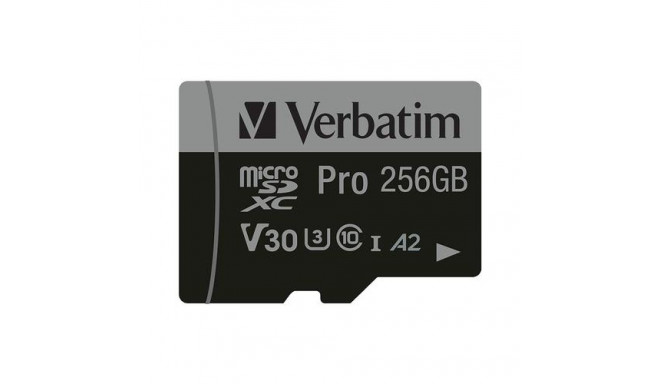 Verbatim Pro U3 256GB Micro SDXC Card