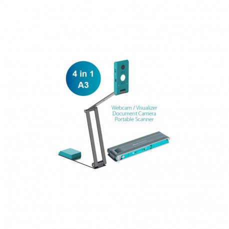 I.R.I.S. IRIScan Visualizer 7 Overhead scanner 4160 x 3120 DPI A3 Arctic blue, Silver