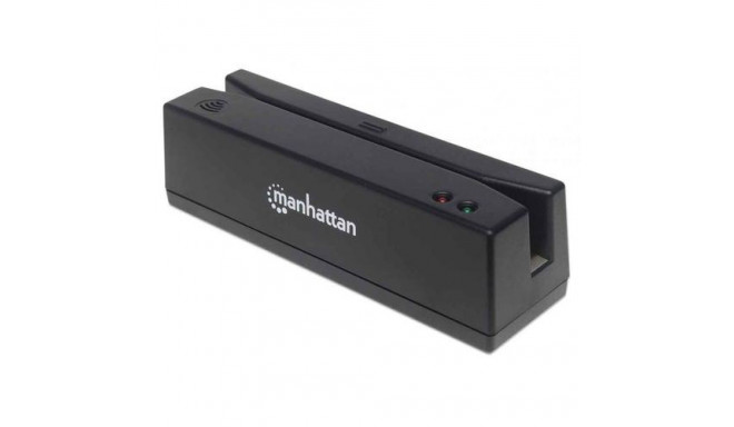Manhattan USB-A Magnetic Strip Card Reader, Triple Track Reader, Keyboard Wedge Decoder, Cable 1.5m,