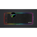 Manhattan XXL RGB LED Gaming Mousepad with Wireless Charger (10W) Smooth Top Surface Mat, Micro-text