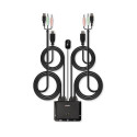 Lindy 2 Port HDMI 4K60, USB 2.0 and Audio Cable KVM Switch