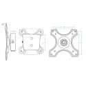 Manhattan TV &amp; Monitor Mount, Wall, Fixed, 1 screen, Screen Sizes: 10-32&quot;, Black, V
