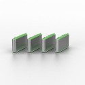 Lindy USB Type C Port Blocker Key - Pack of 4 Blockers, Green