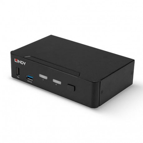Lindy 2 Port DisplayPort 1.4, USB 3.0 and Audio KVM Switch