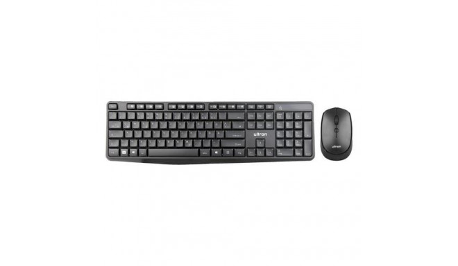 Ultron UMC300 keyboard Mouse included Universal RF Wireless German Black