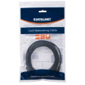 Intellinet Network Patch Cable, Cat6, 3m, Black, CCA, U/UTP, PVC, RJ45, Gold Plated Contacts, Snagle