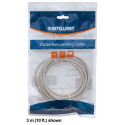 Intellinet Network Patch Cable, Cat6, 2m, Grey, CCA, U/UTP, PVC, RJ45, Gold Plated Contacts, Snagles