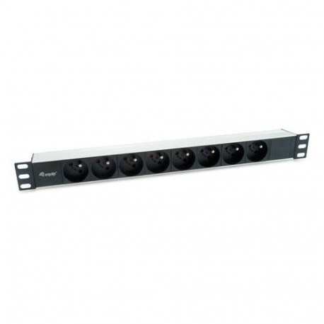 Equip 333313 power distribution unit (PDU) 8 AC outlet(s) 1U Black, Silver