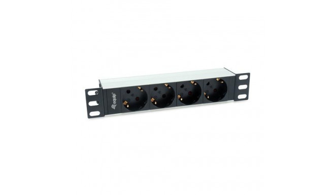 Equip 333311 power distribution unit (PDU) 4 AC outlet(s) 1U Black, Silver