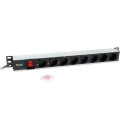 Equip 8-Outlet German Power Distribution Unit, Aluminum Shell, 3m