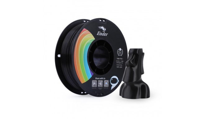 Creality 3D 3301010306 3D printing material Polylactic acid (PLA) Black 1 kg