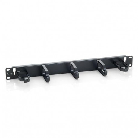 Equip 19" Rack Mount Cable Management Panel, Black (RAL 9005)