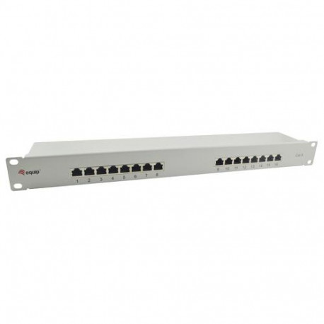Equip 16-Port Cat.6 Shielded Patch Panel, Light Grey